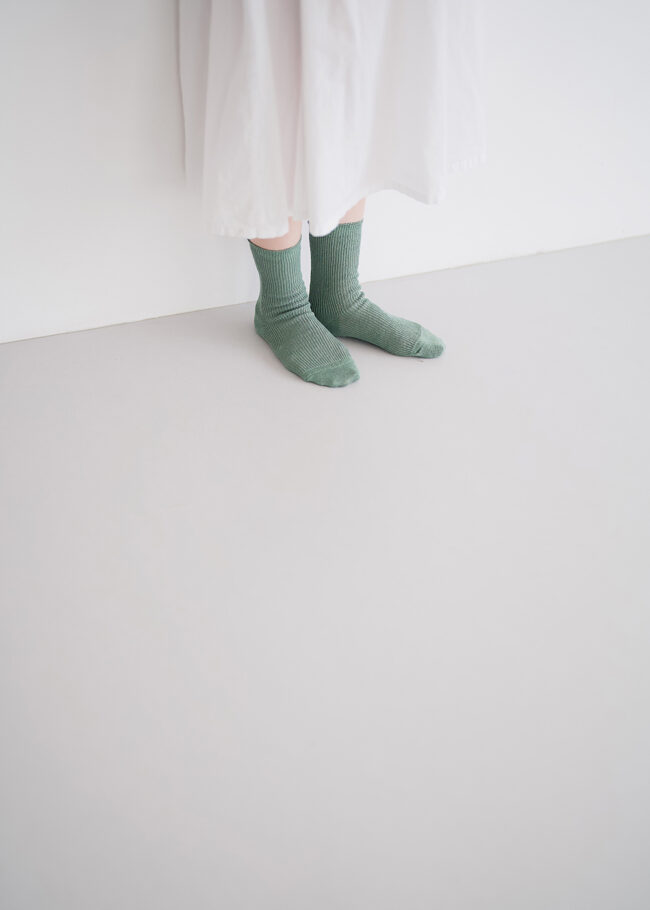Linen Ribbed Socks